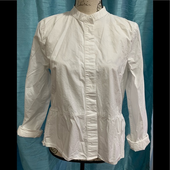 Madewell White Button Front Blouse - Picture 1 of 5